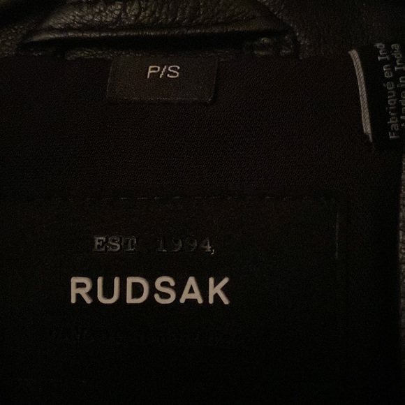 Rudsak black leather blazer - Picture 2 of 12